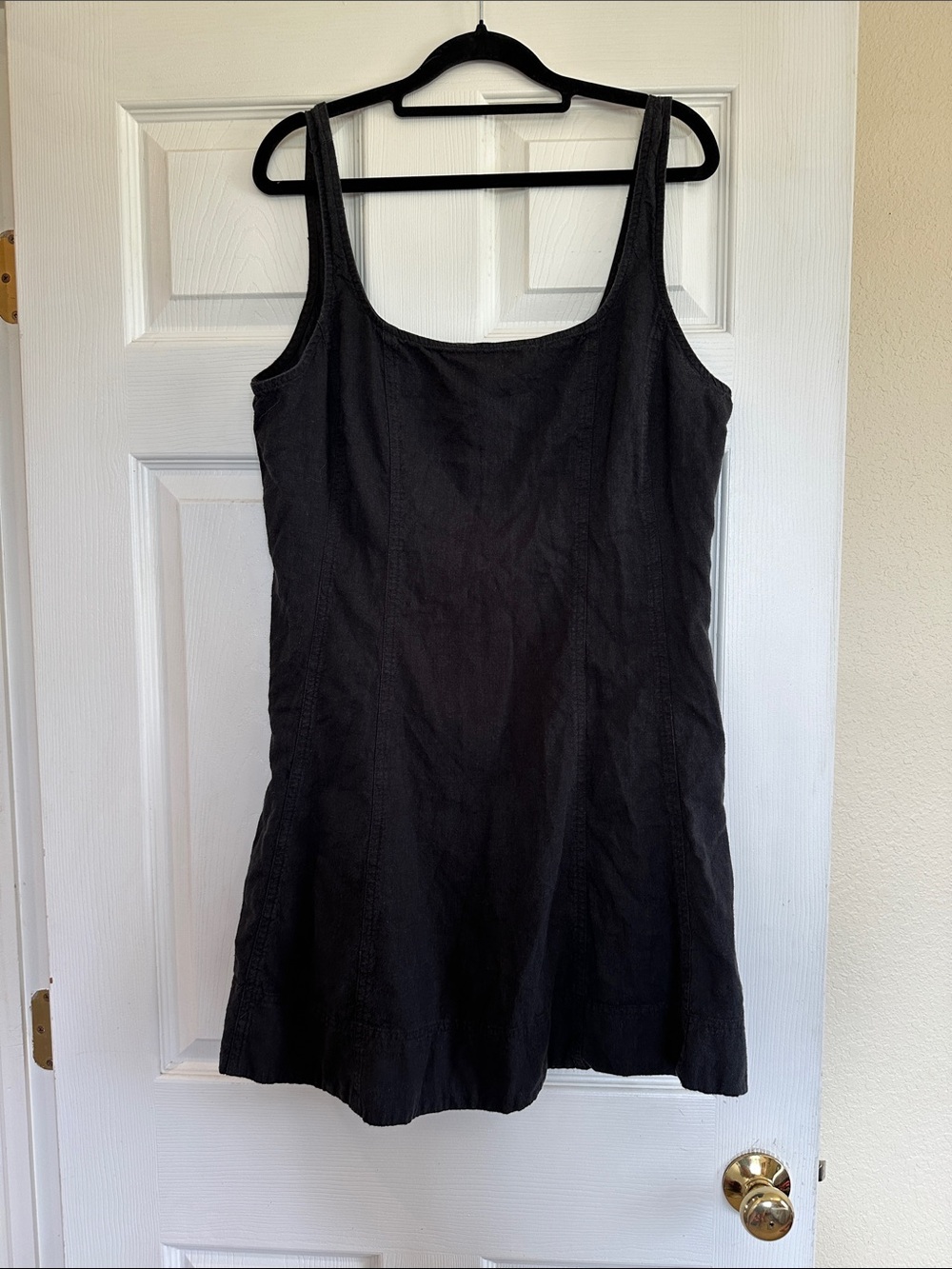 Marine Layer Black Scoop Neck Mini Dress